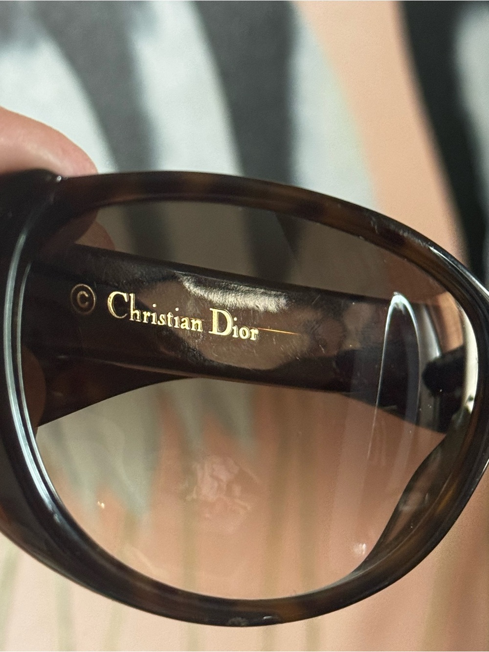 Christian Dior Tortoiseshell Oversized Sunglasses Brown Gradient Vintage - Picture 8 of 9